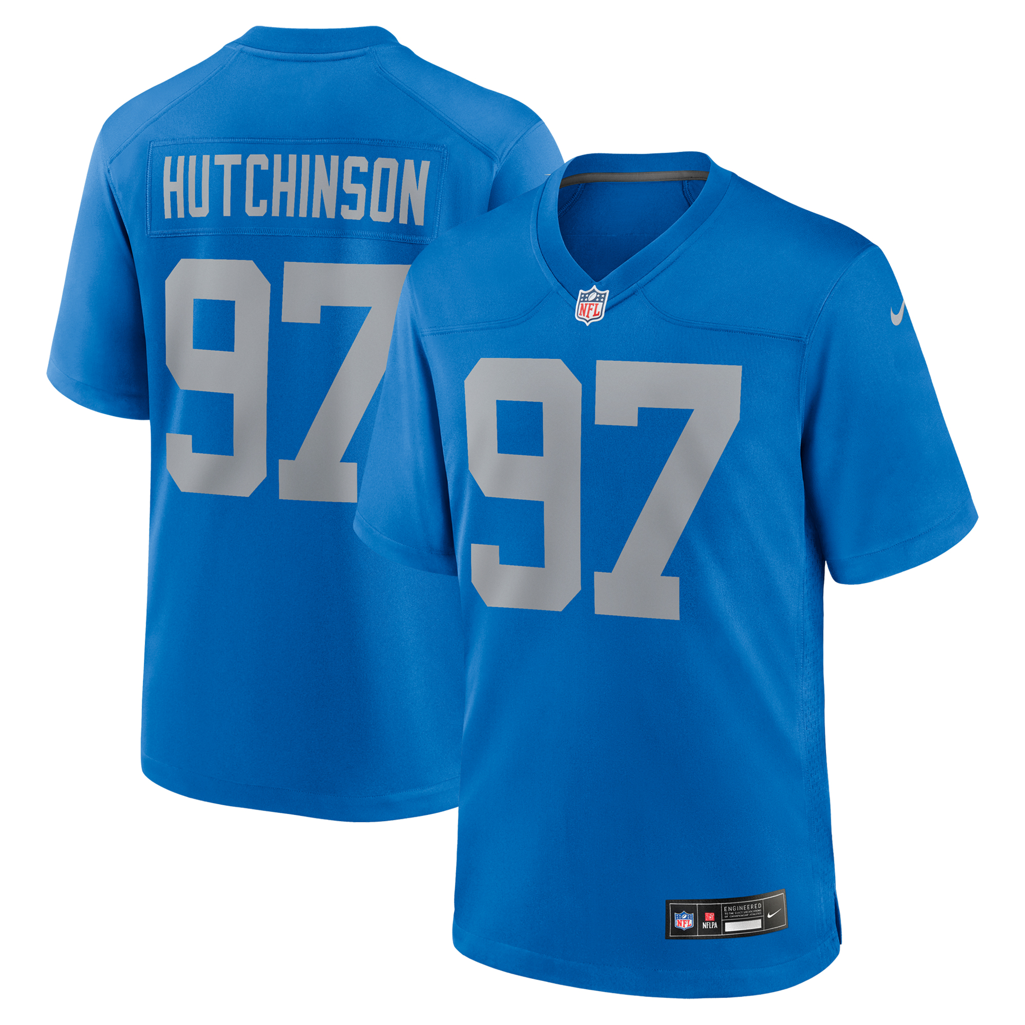 Detroit Lions Nike Game Throwback Ausweichtrikot - Blau - Aidan Hutchinson - Herren Image