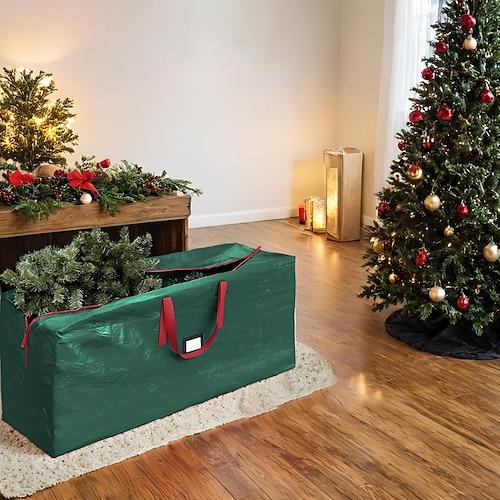 Aufbewahrungstasche für Weihnachtsbäume, strapazierfähige Weihnachtsbaumtasche, rot – Baumtaschen zur Aufbewahrung – Aufbewahrungstasche für Weihnachtsbäume fasst 2,3–2,7 m, Weihnachtsbaumtasche für