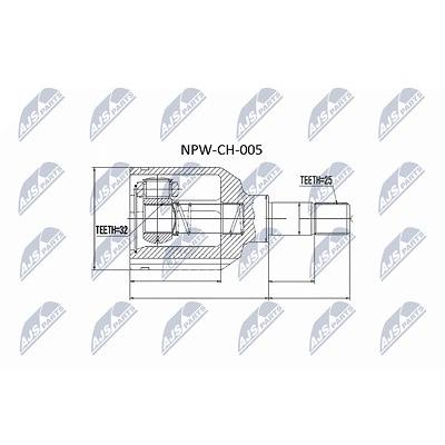 Nty Gelenksatz, Antriebswelle [Hersteller-Nr. NPW-CH-005] für Chrysler, Dodge Image