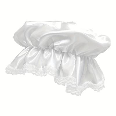 TEMU 1pc Novelty Adult White Mob Hat - Granny Bonnet Mop Hats - Pioneer Cap, Image