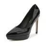 Spitze Stiletto High Heels Schuhe Sexy Flacher Mund Einzelne Schuhe Plus Größe 35-45 Frauen