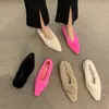 Spitz Pelz Ballett Flache Frau Schuhe Winter Warme Plüsch Flach Loafer Damen Concise Pelzigen Mit