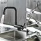 Robinets de cuisine noirs montés sur le pont, robinet extractible avec filtre à eau chaude et froide pour cuisine, mélangeur d'évier à deux voies, robinet de cuisine EL9005