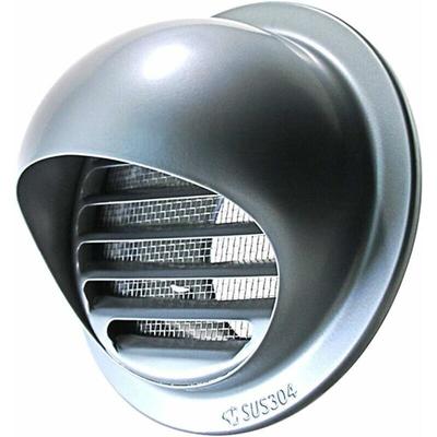 Ahlsen - 120 mm Außenlüftungsgitter, Lüftungsgitter aus Edelstahl mit Fliegengitter und Image