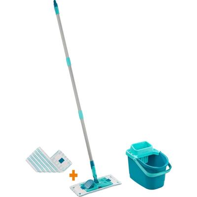 Leifheit - Bodenwischer-Komplettset PowerClean m + gratis MicroDuo 33 cm Wischbreite Wischmopp Image