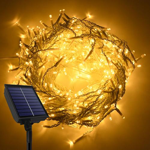 Solar-Lichterketten 15m 600 LEDs Solar Lichterkette Außen Lichterwand Lichtervorhang mit