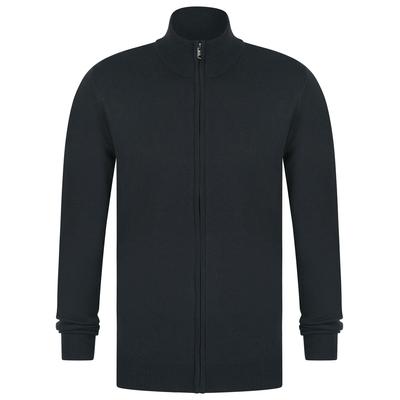 Cardigans Scattering Zip Through Funnel Neck Knitted Cardigan in Charcoal - Kensington Eastside / XXL - Tokyo Laundry