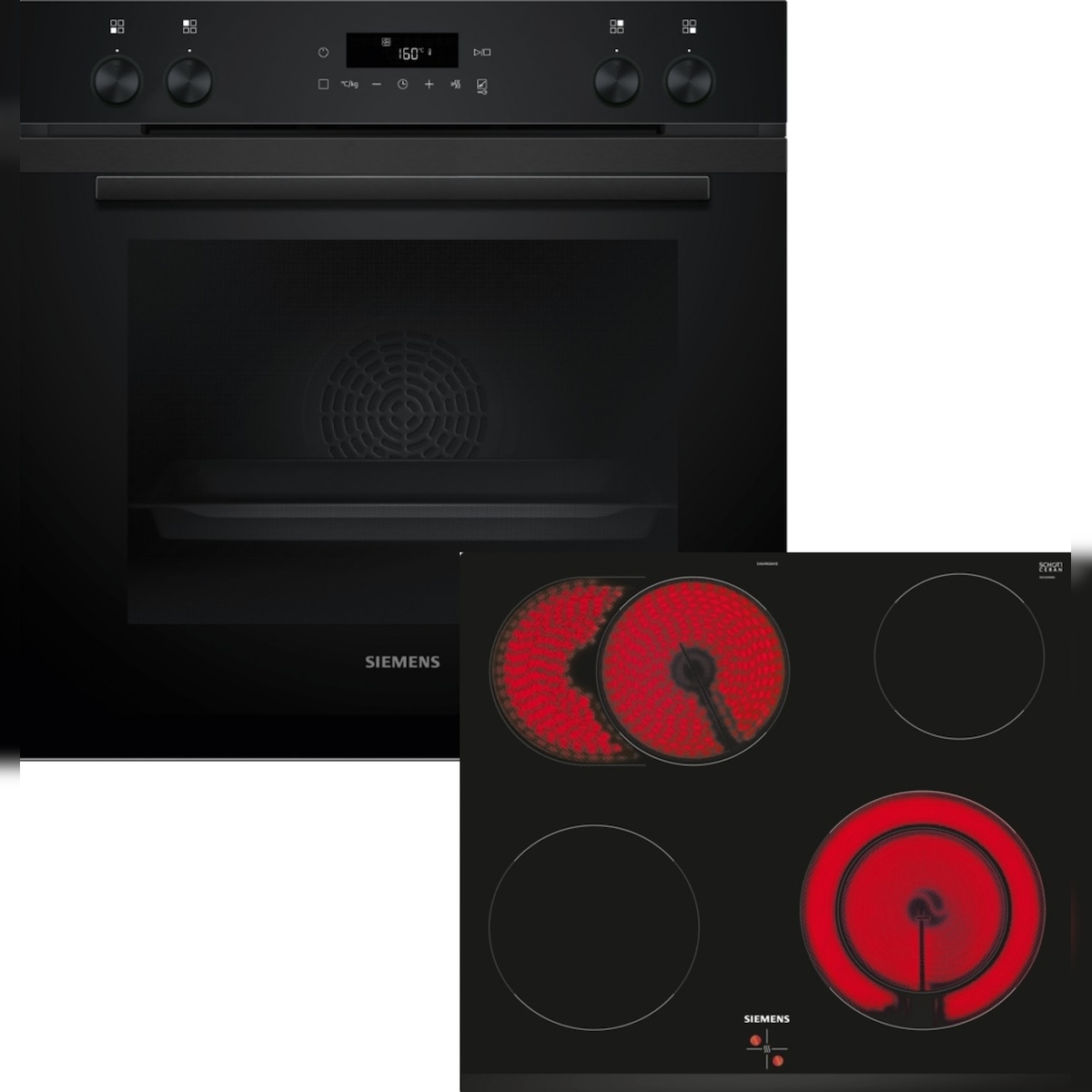 Siemens Einbau-Herd-Set, EA631GNA1E + HE271ABB3, Einbau-Herd, Elektro-Kochfeld PQ212KAAB Image
