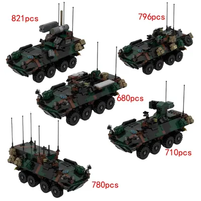 Spot MOC- 200117 200102 200016 199913 199852 Militärpanzer Kleine Partikel Montage Bausteine Image