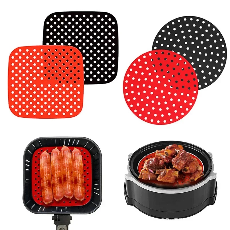 Silikon Air Fryer Matte Antihaft Back Matte Gebäck Werkzeuge Öl Matte Kuchen Grill Küche Zubehör Schnellkochtopf Kochgeschirr Set Topf Image