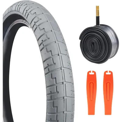ZUKKA Fahrradreifen 20 x 2,4 (64-406) Mountainbike-Reifen mit 20 x 2,125–2,4 Zoll Fahrradschlauch AV 48 mm Ventil faltbarer Reifen