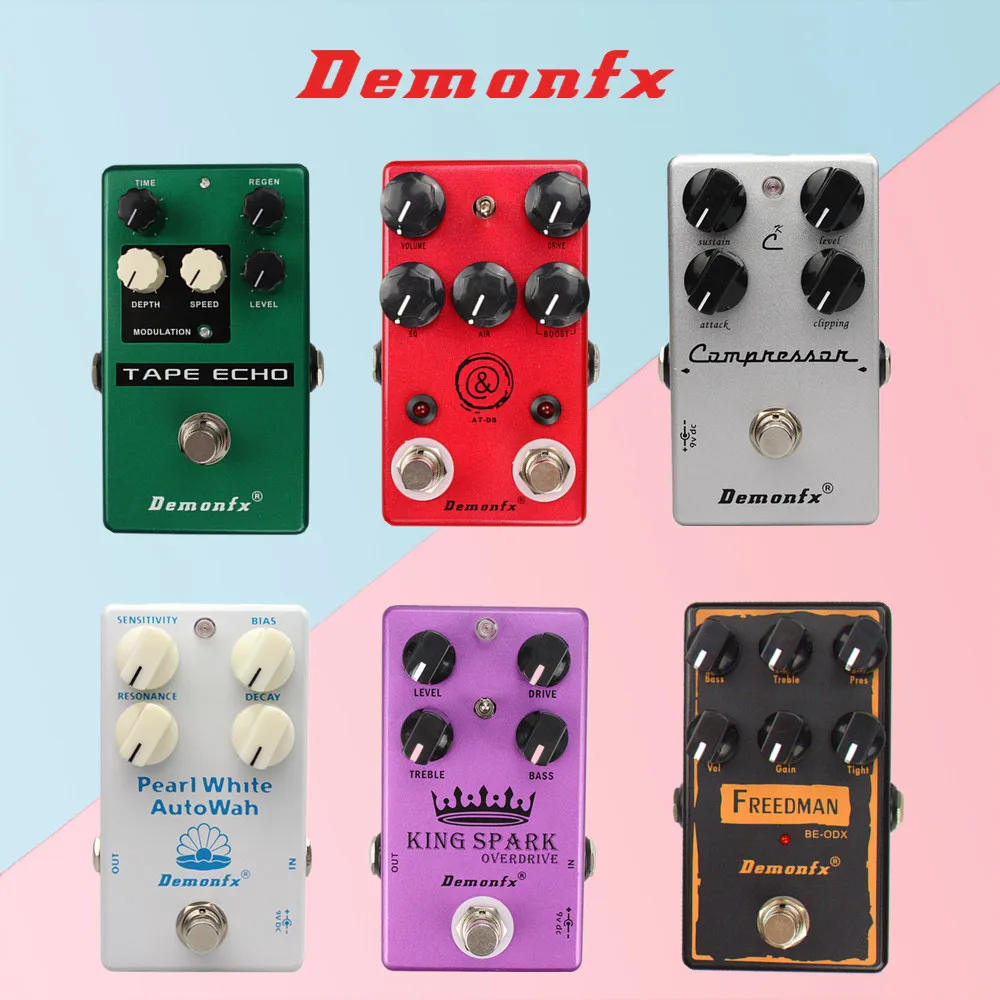 Hochwertiges Demonfx Overdrive E-Gitarren-Pedaleffekt Overdrive Distortion Reverb Chorus Pedal mit True Bypass Image