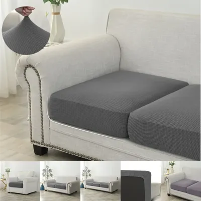1 2 3 4 Seater Polar Fleece Sofa Seat Cushion Cover Elastic Armchair Seats Cover Anti-dirt Cushion Protector Seat Slipcovers