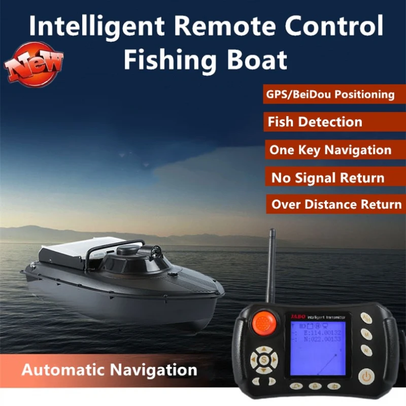 GPS Fernbedienung Sonar Köder Boot Auto Navigation Fisch-finder Keine Signal Rückkehr Auto Lift Hopper LCD Display RC Fischerboot