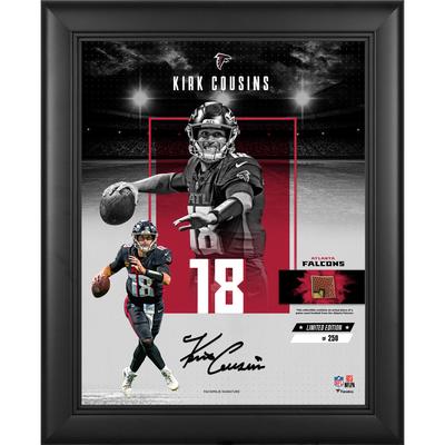 Kirk Cousins Atlanta Falcons 11" x 14" Impact Collage mit einem Stück eines beim Spiel verwendeten Footballs - Faksimile-Signatur - Limitierte Auflage von 250 Image