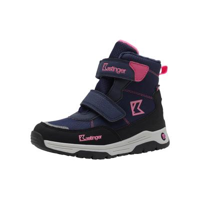 Winterstiefel KASTINGER "HAGLER MID V KTX", Damen, Gr. 32, blau (dk navy, daisy pink), sportlich, Schuhe, Snowboots, Winterboots, Winterschuhe, wasserdicht, gefüttert Image
