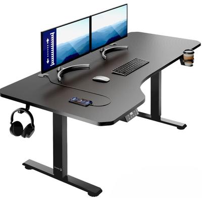 Casaria - Höhenverstellbarer Schreibtisch mit Tischplatte Elektrisch lcd- Display 73-118cm Image