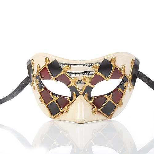 Karneval 2026 Karnevalsmaske Clown Venezianisch Narr Karneval Venezianische Maske Arlecchino Halbgesicht Erwachsene Herren Halloween Karneval Party Maskerade Karneval von Venedig Einfaches Image