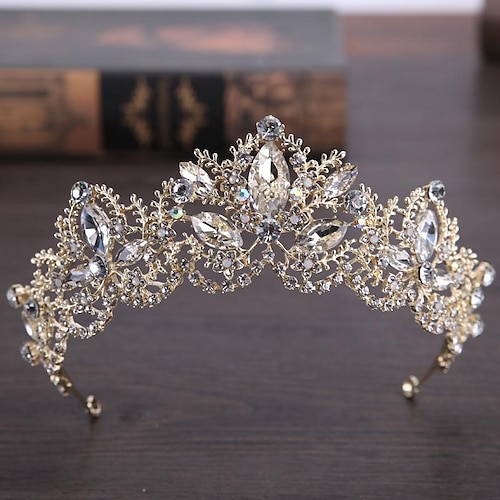 Kristall-Königin-Kronen und Diademe mit Kamm-Stirnband für Frauen und Mädchen Prinzessin-Kronen-Haar-Accessoires für Hochzeit, Geburtstag, Halloween-Kostüm, Cosplay