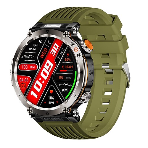 HT30 Smartwatch Robust Militär Männer 1,7 Zoll 600mAh Batterie Kompass Sport Fitness Uhren Bluetooth Anruf Smartwatch Valentinstag Geschenk Image