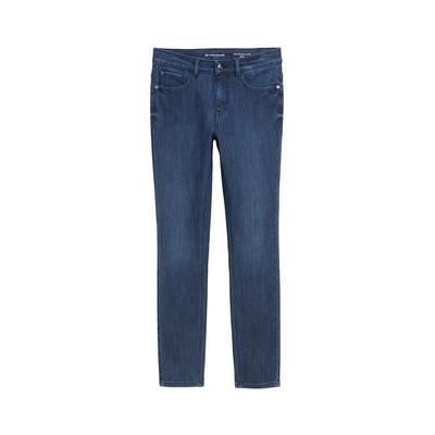 TOM TAILOR Damen TTALEXA Slim Jeans mit Glitzer-Effekt, blau, Uni, Gr. 36/32 Image