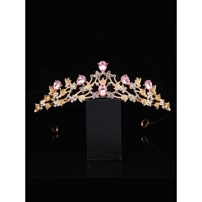 Silver Bridal Tiara with Heart-Shaped Rhinestones and Intricate Floral Design - Perfect for Weddings, Proms, and Special Occasions