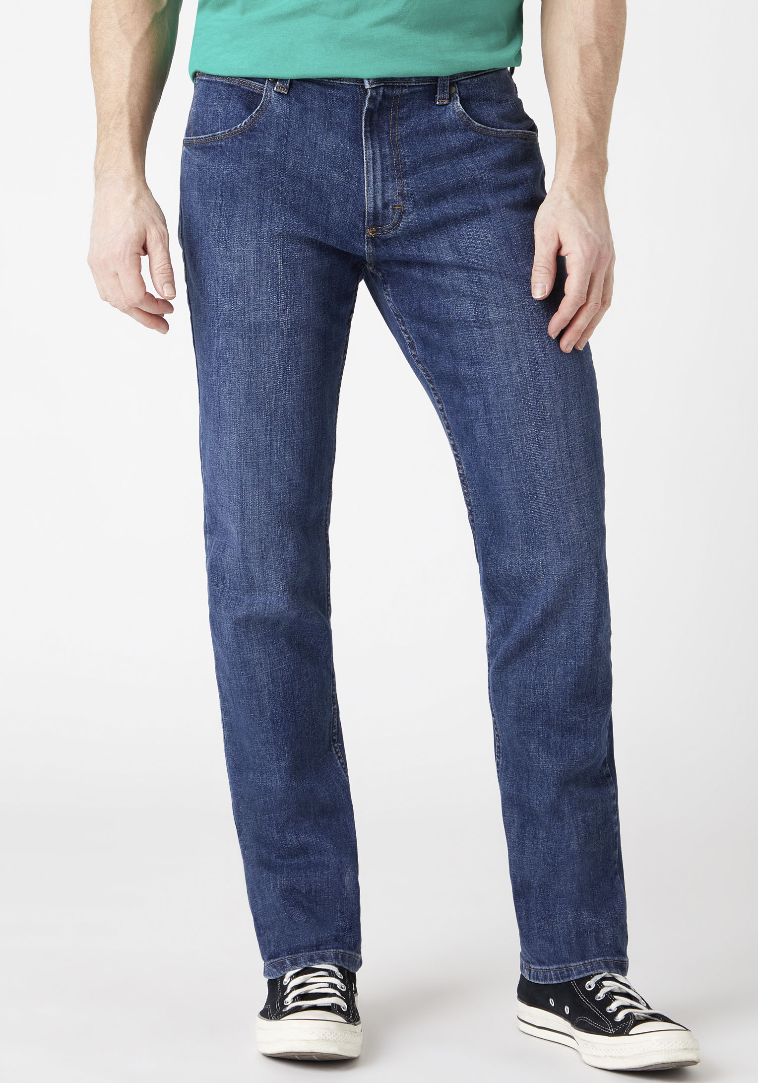 Regular-fit-Jeans WRANGLER "Authentic Regular", Herren, Gr. 40, Länge 30, grau (schwarz, stone), Denim/Jeans, Obermaterial: 98% Baumwolle, 2% Elasthan, regular fit lang, Jeans, Topseller