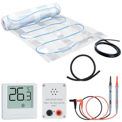 Electric Radiant Heated Floor System, Digital Floor Sensing Thermostat