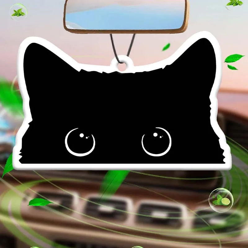 Niedliche schwarze Katze, japanische Cartoon-Cartoon-Figuren, Cartoon-TV-Animation, Oldtimer, Weihrauch, Auto, Parfüm, Parfüm, anhaltender Duft Image