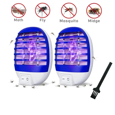 Plug in Bug Zapper Indoor Flying Insect Trap,Electronic Mosquito Zapper Gnat Traps with LED Light for Bedroom,Kitchen,Office