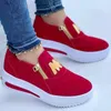 2024 neue Frauen Casual Turnschuhe M Gedruckt Seite Zipper Plattform Plus Größe Vulkanisierte Schuhe