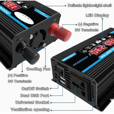 Aougo - 4000 w Wechselrichter 12 v auf 220 V/110 v Image
