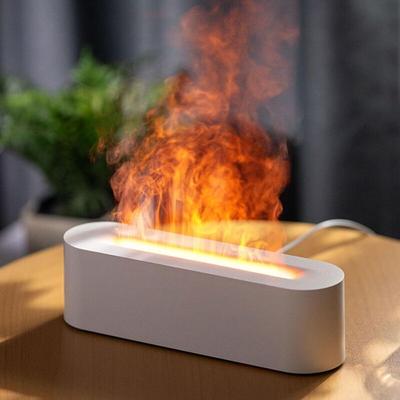 Diffusor für ätherische Öle mit Flammeneffekt, Luftbefeuchter mit 7-farbigen LED-Leuchten, Timer Image