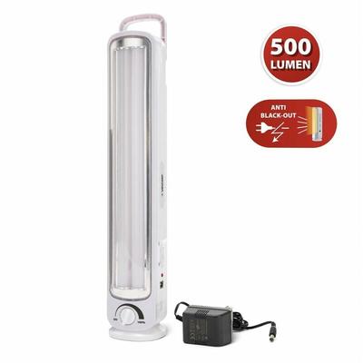 Tragbare wiederaufladbare Stromausfalllampe 2 LED-Röhren 500 Lm Image