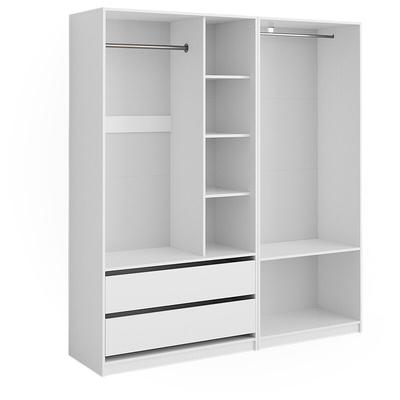Kleiderschrank Elmo, Weiß, 100 x 200 cm 2er Set Vicco Image