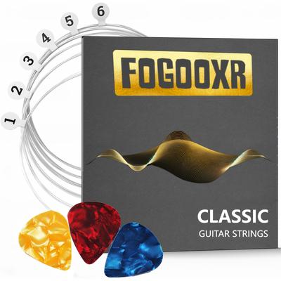 TEMU Premium Nylon Classical Guitar Strings Set With 3 Picks - Smooth, & Fully Coated For - Ideal For & Recording