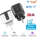 WiFi EU Smart Socket Plug con Tuya App Outlet 20A Adapter Power Monitor Wireless Remote Control APP per Google Home Alexa