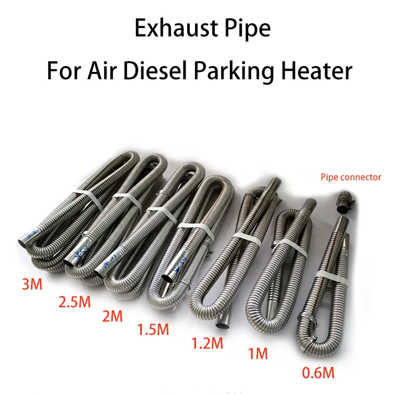 Luft Diesel Standheizung Edelstahl Auspuffrohr Auto Heizung Teile 60 cm/100 cm/120 cm/150 cm/200 cm/250 cm/300 cm Image