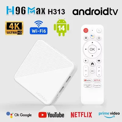 H96 MAX H313 TV-Box Allwinner H313 Quad Core 4K Smart TV BOX 2GB16GB Wifi Youtube Netflix Multi Language Streaming Media Player