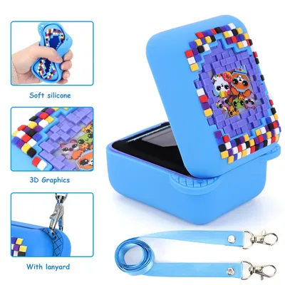 Für Bitzee Digital Pet für virtuelle Spielzeug hülle Silikon hülle Anti-Drop-Schutz halter Haut mit Image