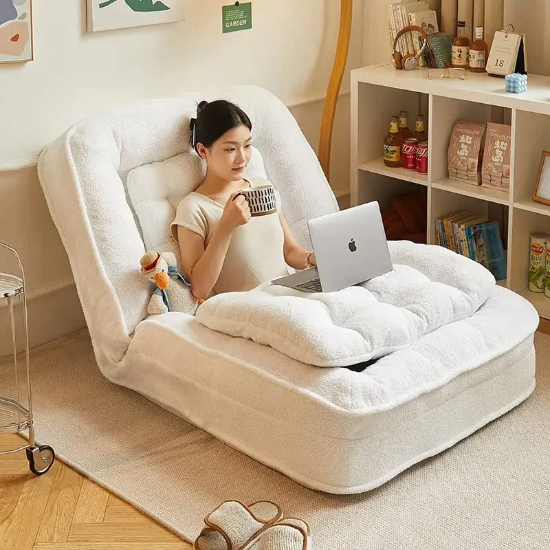 Faules Sofa zum Liegen und Schlafen, einzelnes Tatami-Schlafzimmer, kleines Sofa, zusammenklappbares Schlafsofa Image