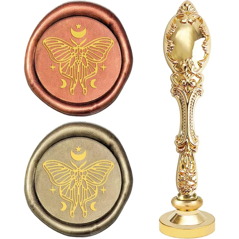 1 pc Wachs siegel Stempel Motten fliegen Mond Siegel Wachs stempel mit Legierung griff 25mm für Umschläge Einladungen Weihnachten Halloween Image