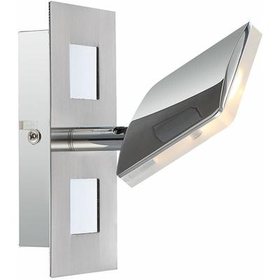 Wandlampe Wandleuchte Spotlampe Wandstrahler Flurleuchte, Spot beweglich, Nickel satiniert, led 6W Image