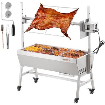 VEVOR Lammgrill, Spanferkelgrill, Spießbratengrill, 61 kg BBQ-Holzkohle-Spießgrill für ganzes Image