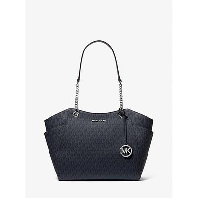 Michael Kors Jet Set Large Signature Logo Shoulder Bag Blue One Size
