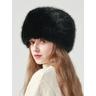 Women's Faux Fur Winter Hat – Elegant Russian-Style Fluffy Cap for Cold Weather