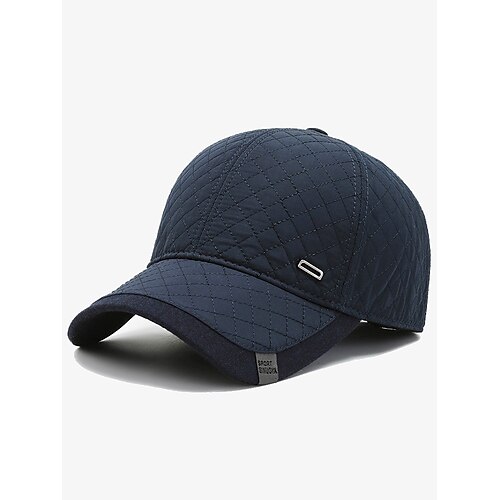 Gesteppte Winter-Baseballmütze mit Ohrenklappen für Herren – warme, wasserdichte Outdoor-Mütze in Schwarz, Marineblau und Dunkelgrau Image