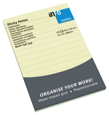 Info NOTES 100x150mm 12 er gelb Image
