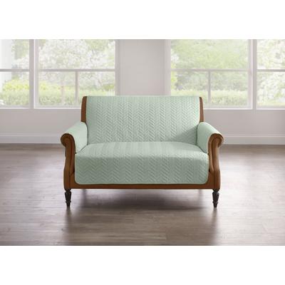 Loveseat Herringbone Pet Protector by BrylaneHome in Seafoam