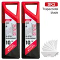 Deli Lame per coltelli speciali Materiale in acciaio Coltello multiuso Lame trapezoidali Sostituzione Lame per utensili da taglio artigianali fai-da-te 10/30/50 pezzi